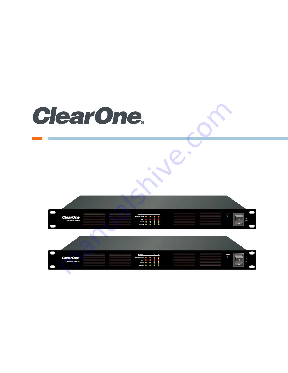 ClearOne CONVERGE PA 4120 Скачать руководство пользователя страница 1