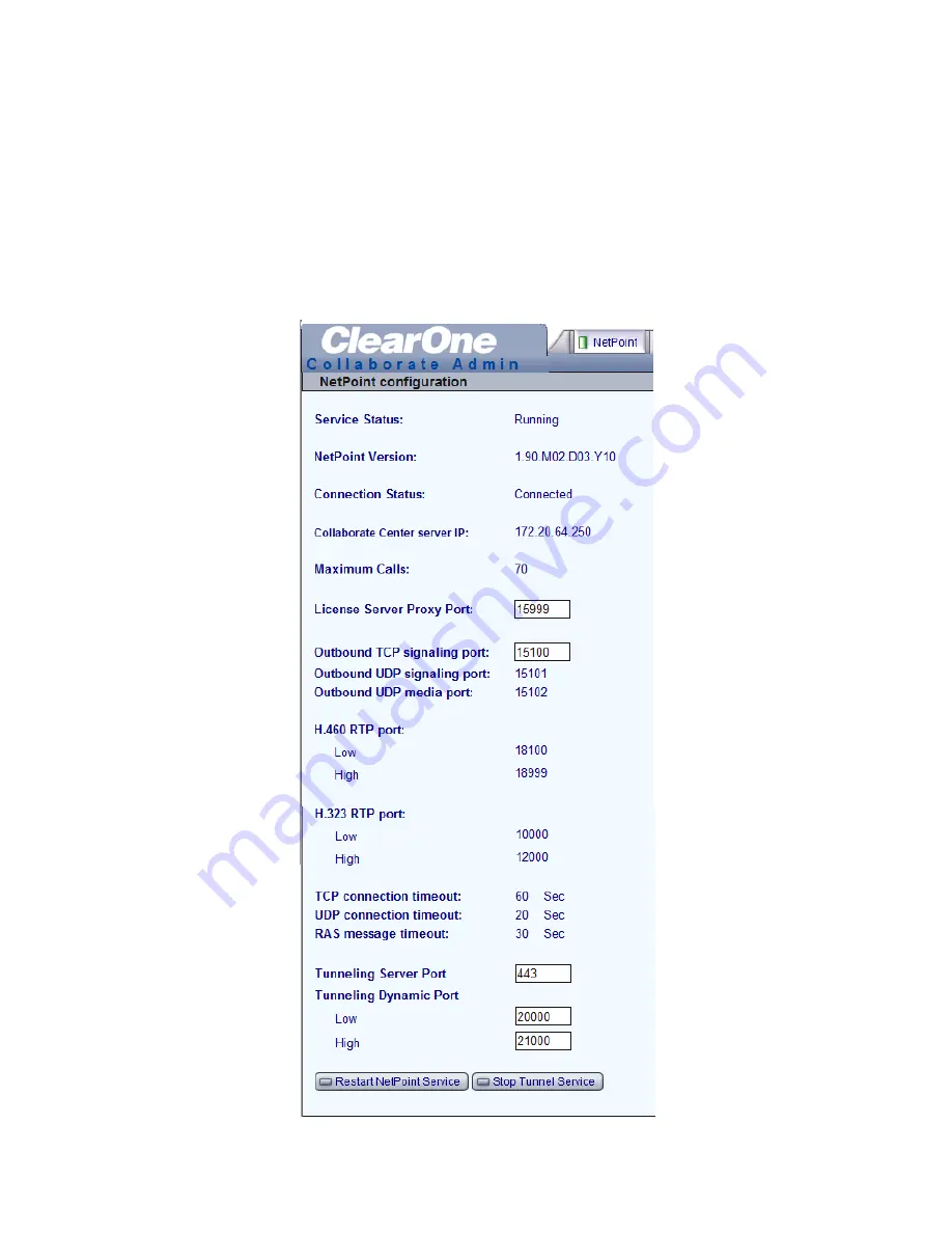 ClearOne NetPoint Firewall Traversal Installation And Setup Manual Download Page 28