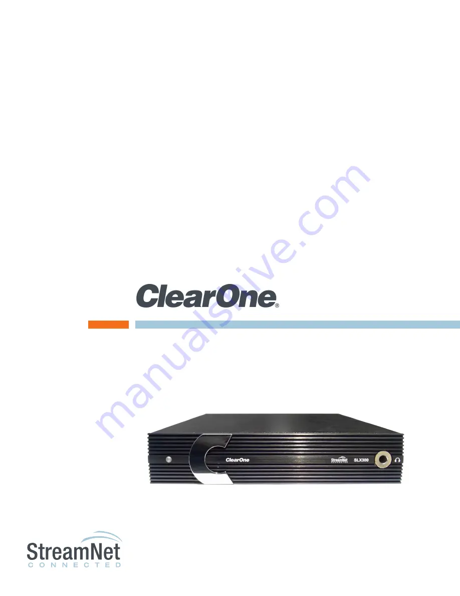 ClearOne SLX300 SpeakerLinX Скачать руководство пользователя страница 1