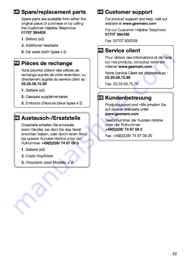 ClearSound CL7300 Скачать руководство пользователя страница 24