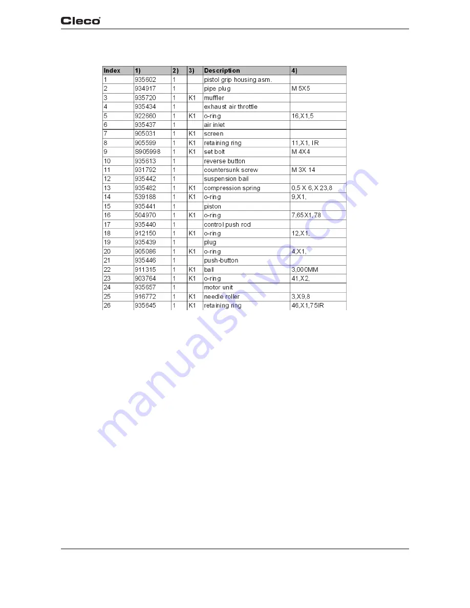 Cleco 110PTHD55Q Instruction Manual Download Page 27