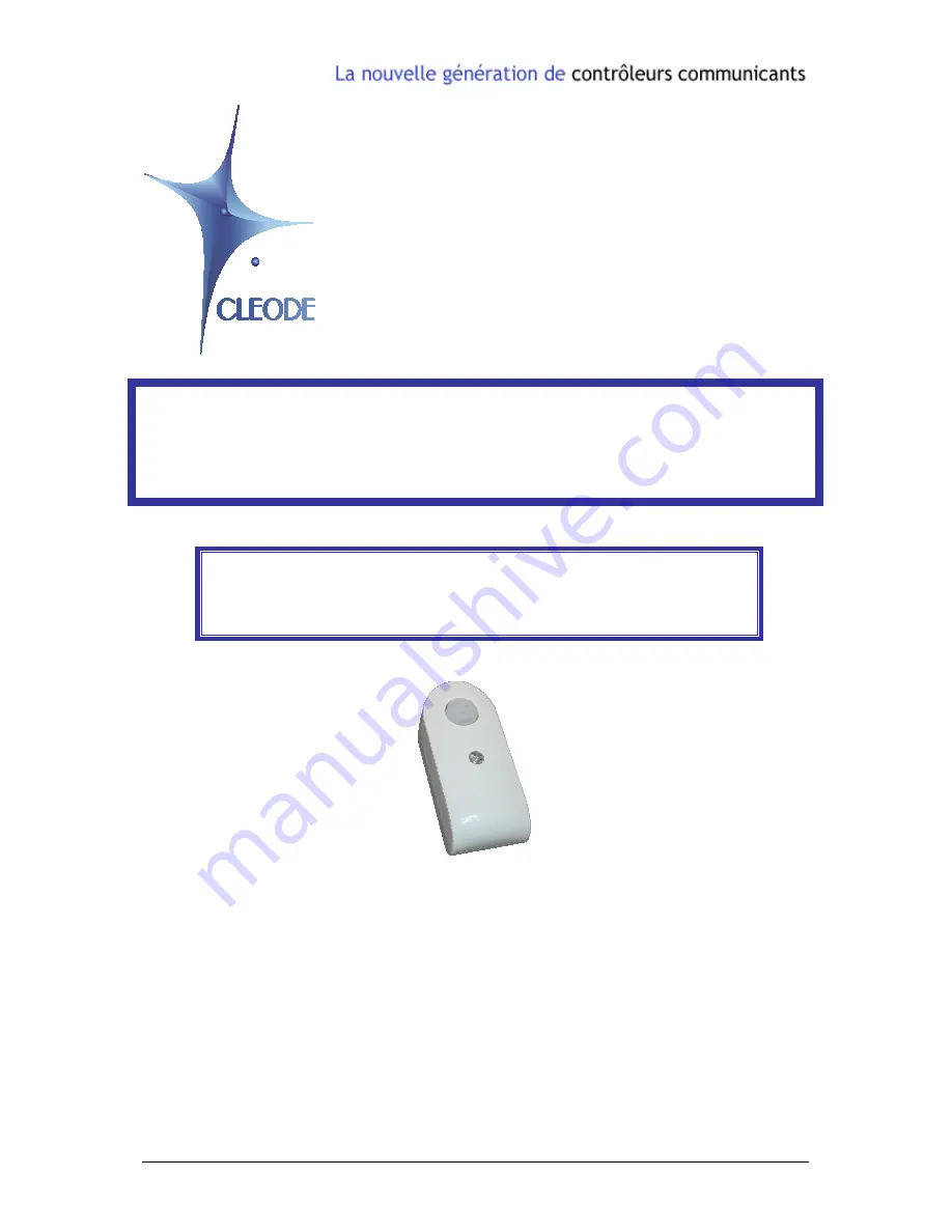 Cleode ZigBee ZMOVE User Manual Download Page 1