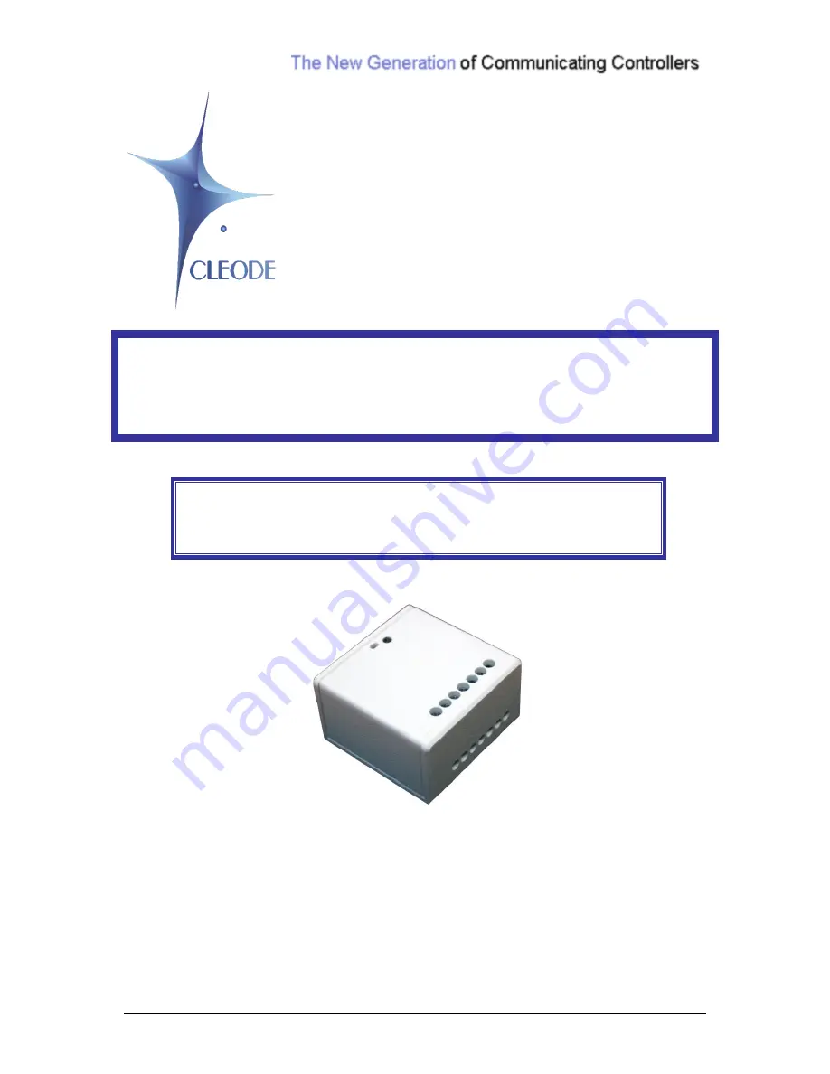 Cleode ZXPAND User Manual Download Page 1