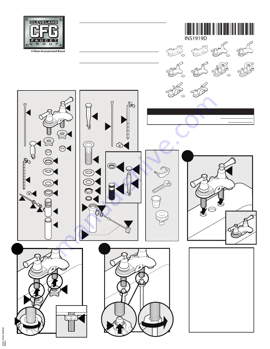 Cleveland Faucet Group 40210 Installation Instructions Download Page 1