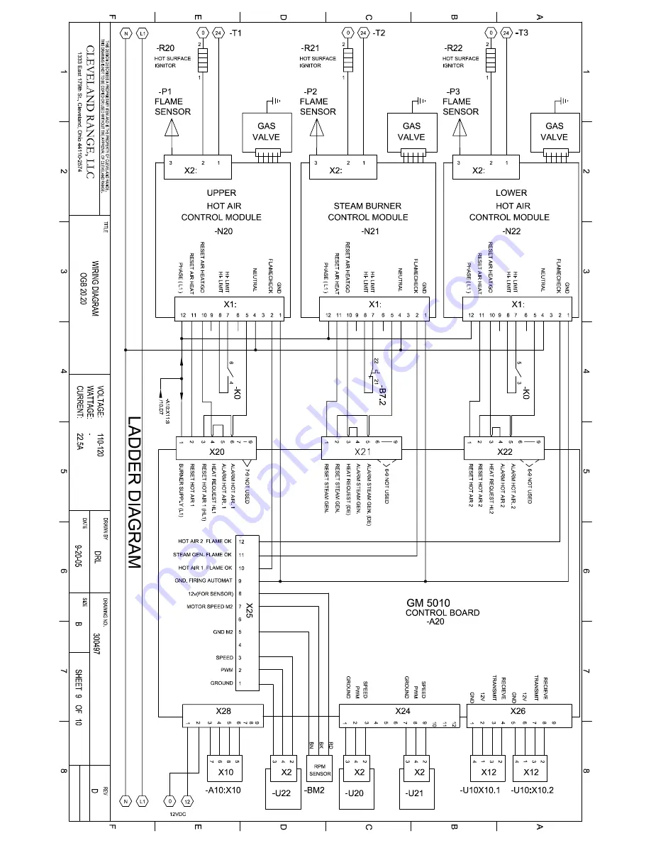 Cleveland Convotherm Combination Oven-Steamer Gas 20.20 Service And Parts Manual Download Page 65