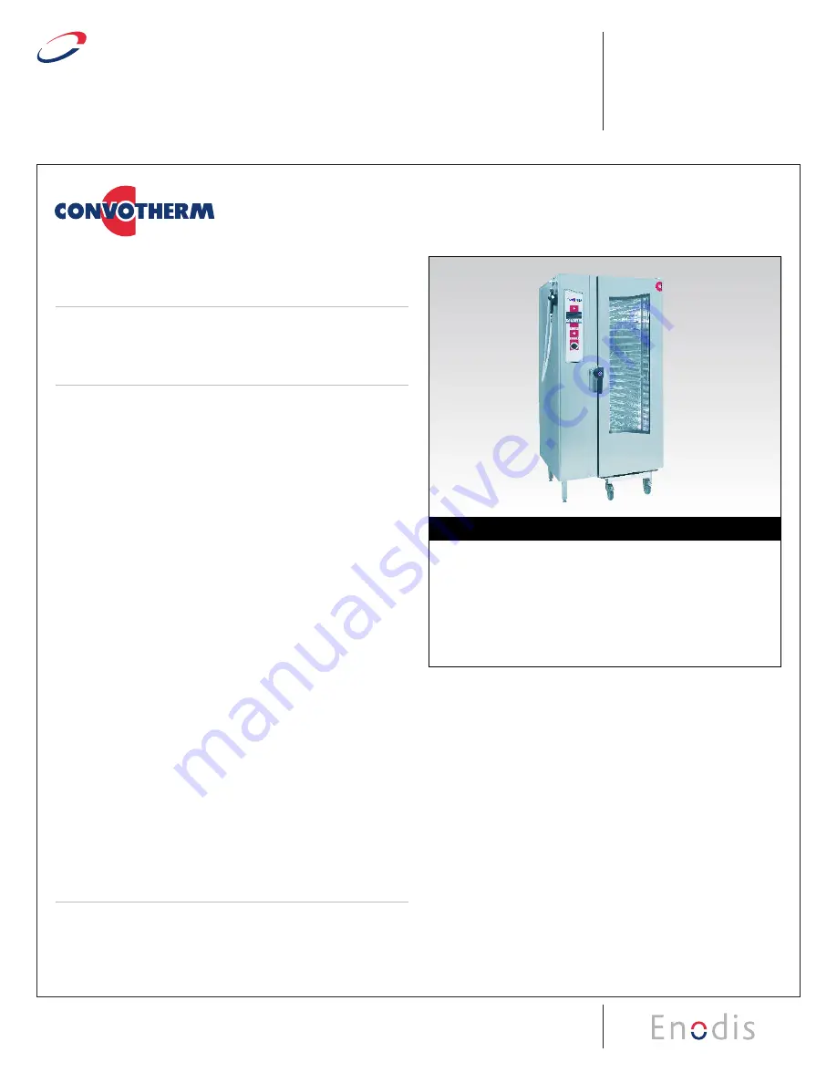 Cleveland Convotherm OES-20.10 Скачать руководство пользователя страница 1