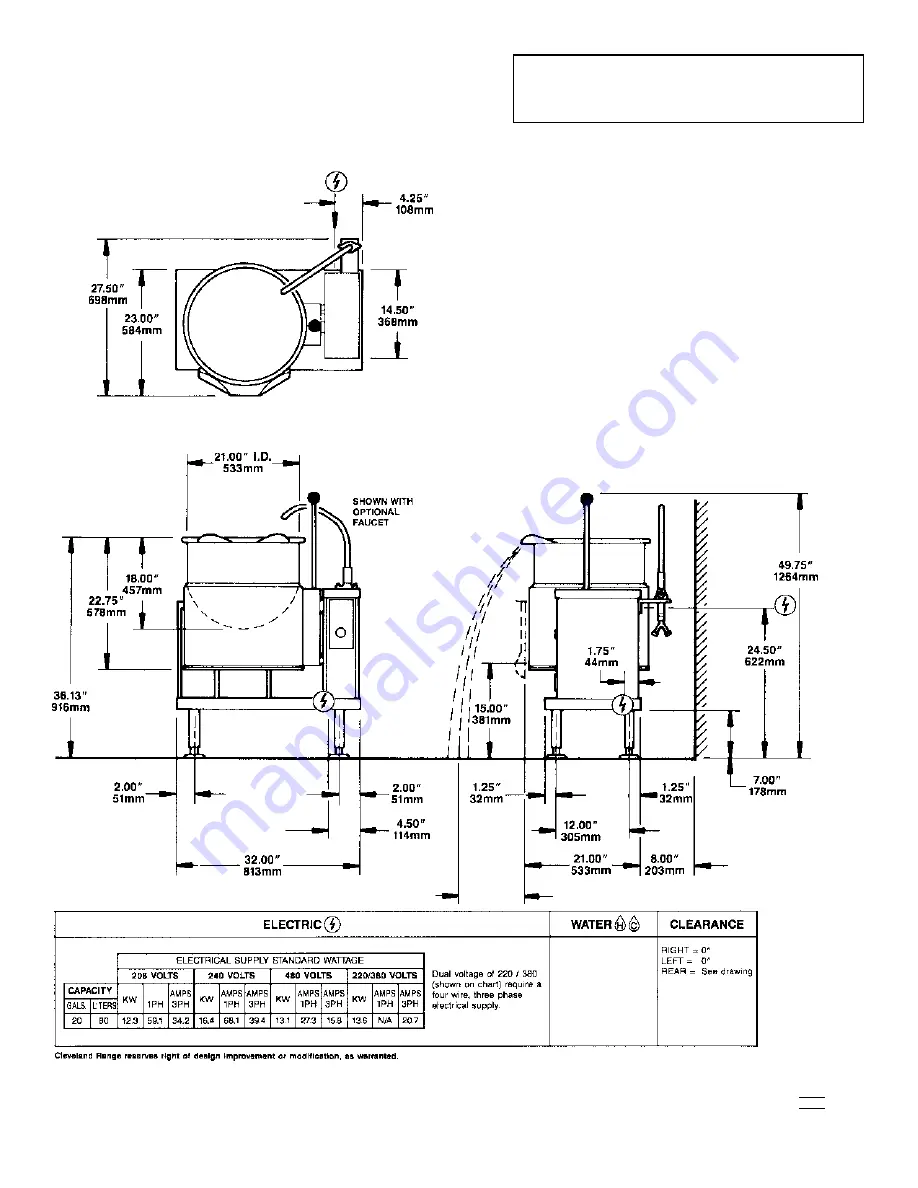 Cleveland KET-20-T Specification Sheet Download Page 2