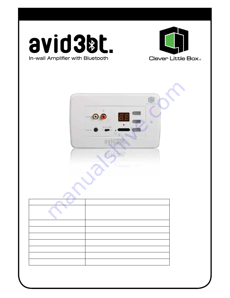 Clever Little Box avid3bt Скачать руководство пользователя страница 1