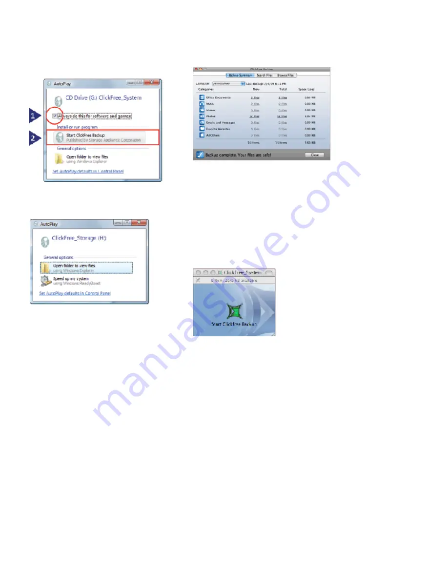 Clickfree 5QSG Quick Start Manual Download Page 2