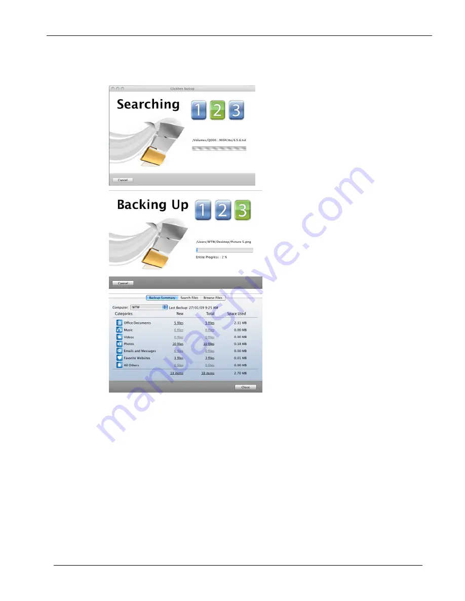 Clickfree Backup Drive User Manual Download Page 11