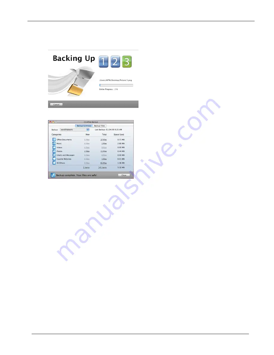 Clickfree Backup Drive Скачать руководство пользователя страница 15