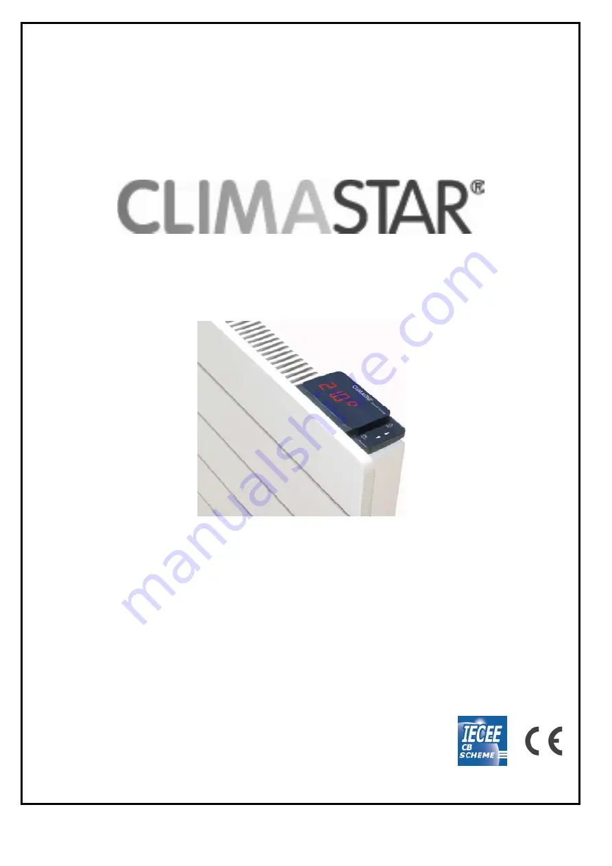 CLIMASTAR SMART TOUCH 1000 Installation Manual And User'S Manual Download Page 1