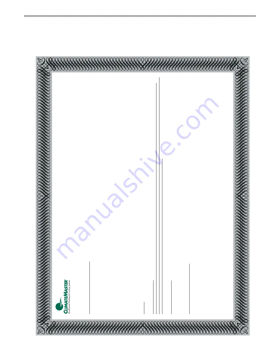 ClimateMaster Genesis Compact (GC) Series Installation, Operation & Maintenance Instructions Manual Download Page 99