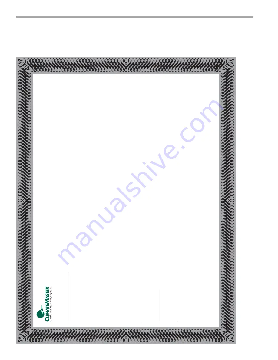 ClimateMaster Tranquility 22 TZ Series Installation Operation & Maintenance Download Page 58