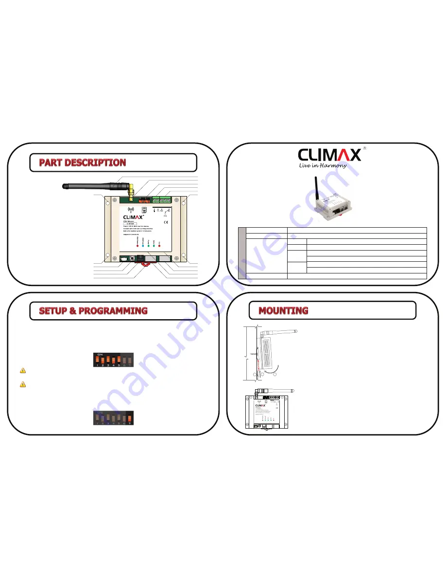 Climax CL-DR-GSM Скачать руководство пользователя страница 1