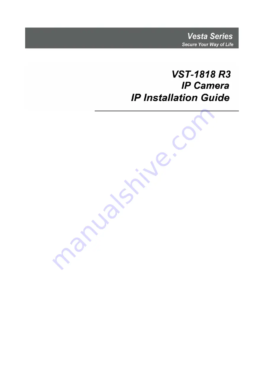 Climax Vesta Series Installation Manual Download Page 1