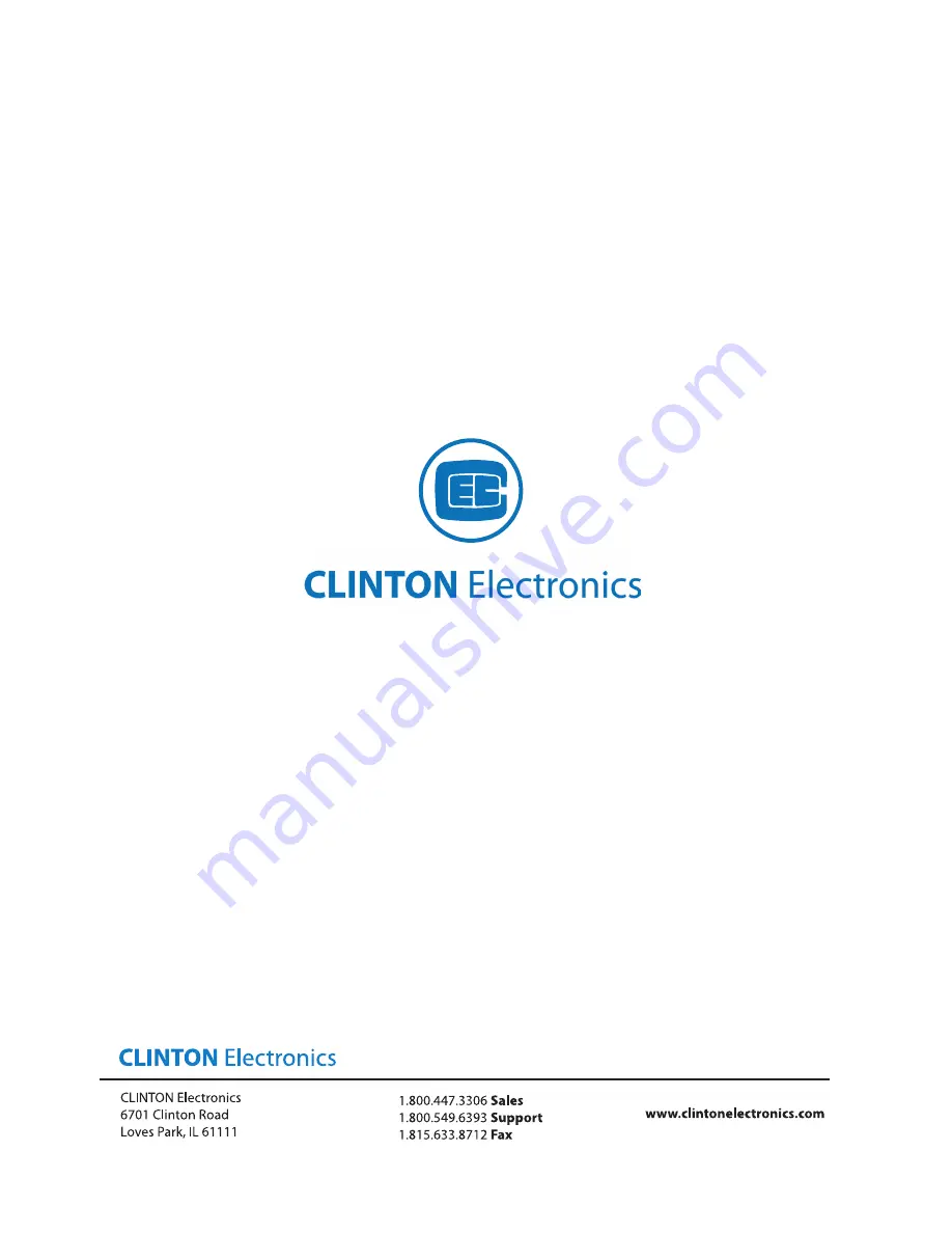 Clinton Electronics CE-PTZ10X User Manual Download Page 22