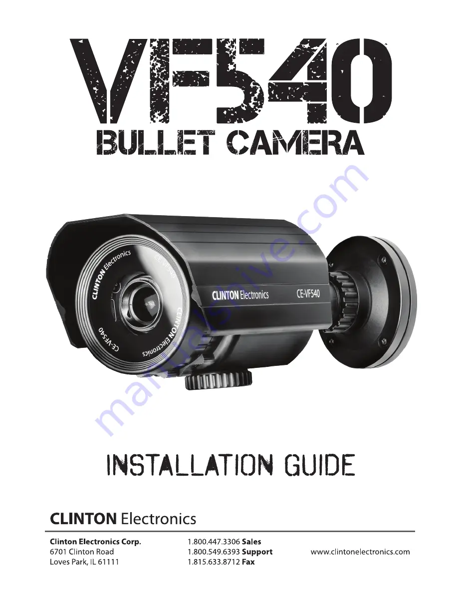 Clinton Electronics CE-VF540 Installation Manual Download Page 1