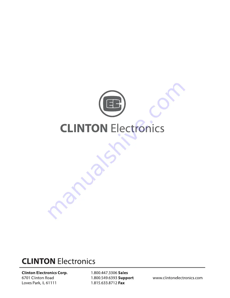 Clinton Electronics CE-VF540 Installation Manual Download Page 34