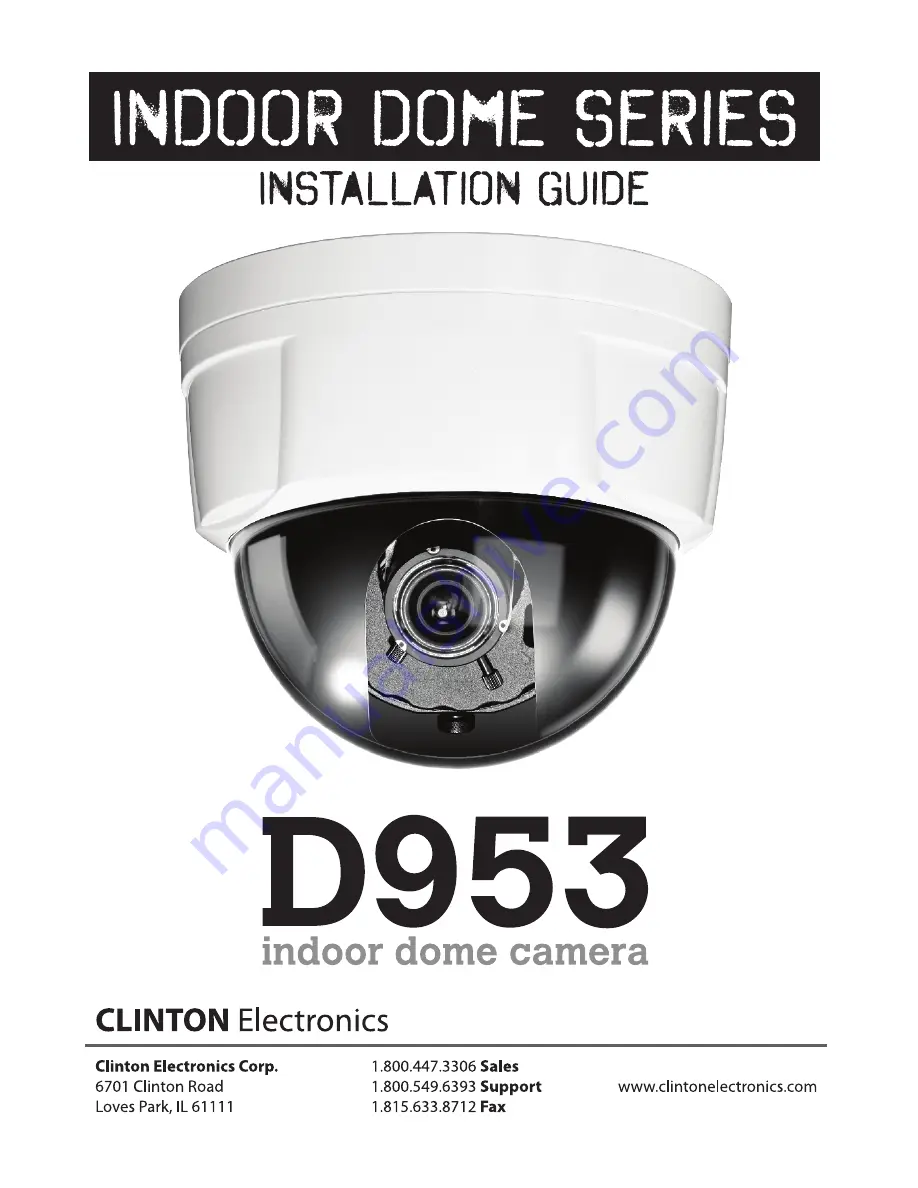 Clinton Electronics D953 Installation Manual Download Page 1