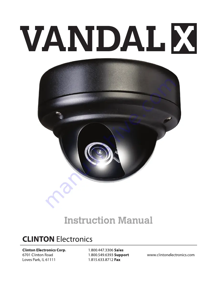 Clinton Electronics VandalX VX70B Instruction Manual Download Page 1