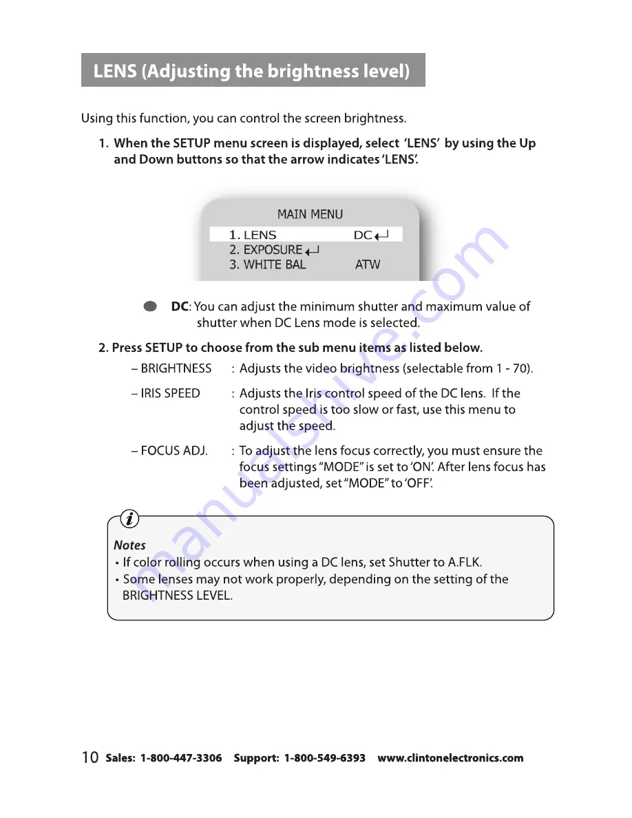 Clinton Electronics VF1000IR Installation Manual Download Page 14