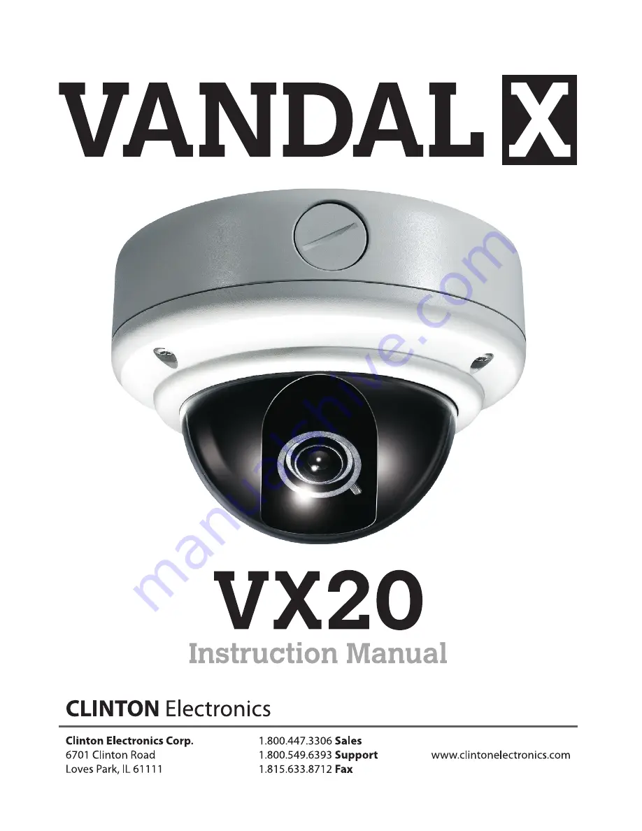 Clinton Electronics VX20 Instruction Manual Download Page 1