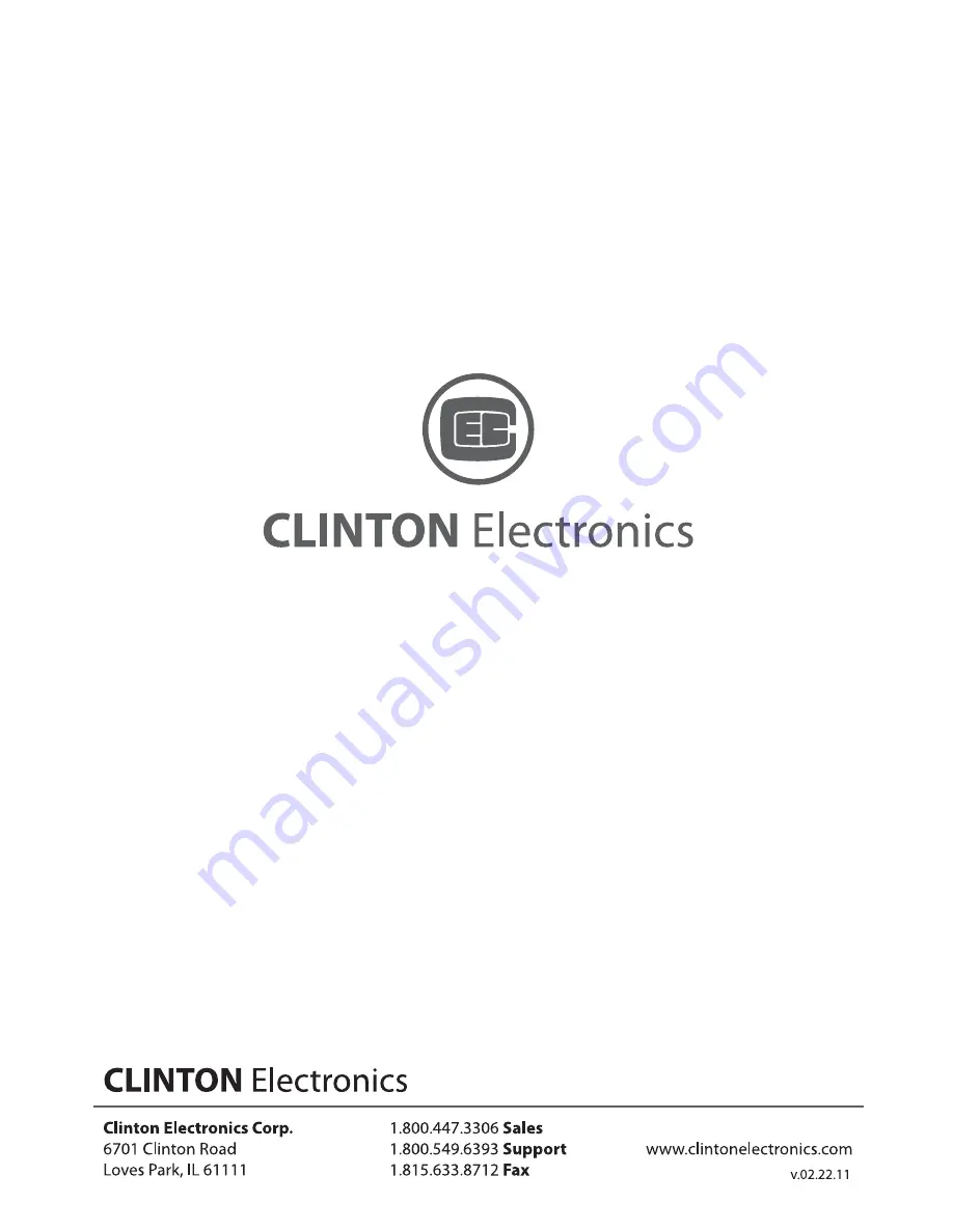 Clinton Electronics VX20 Instruction Manual Download Page 41