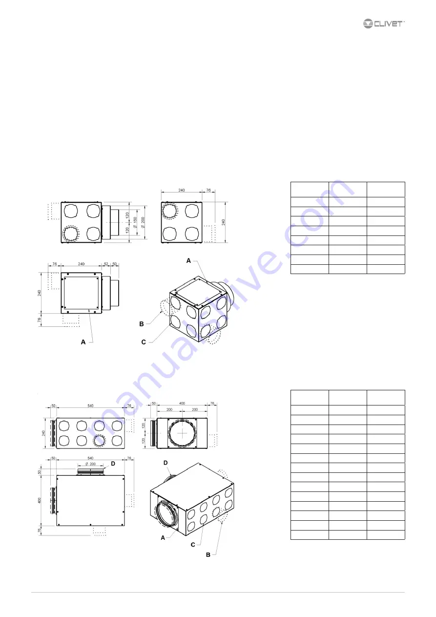 CLIVET ELFOFresh2 CPAN-U 70-120 Series Technical Bulletin Download Page 59