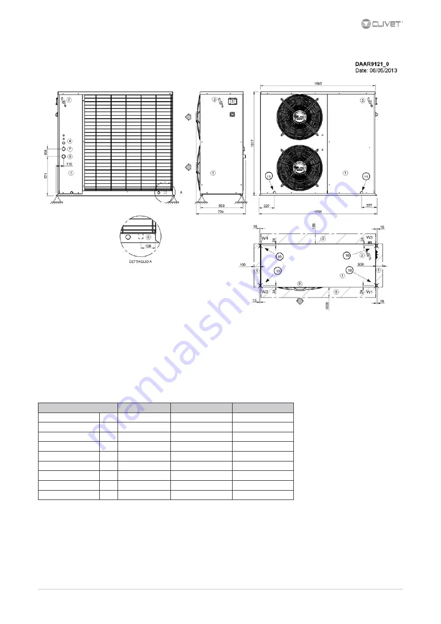 CLIVET WSAN-XIN 21-141 Installation And Operating Manual Download Page 57