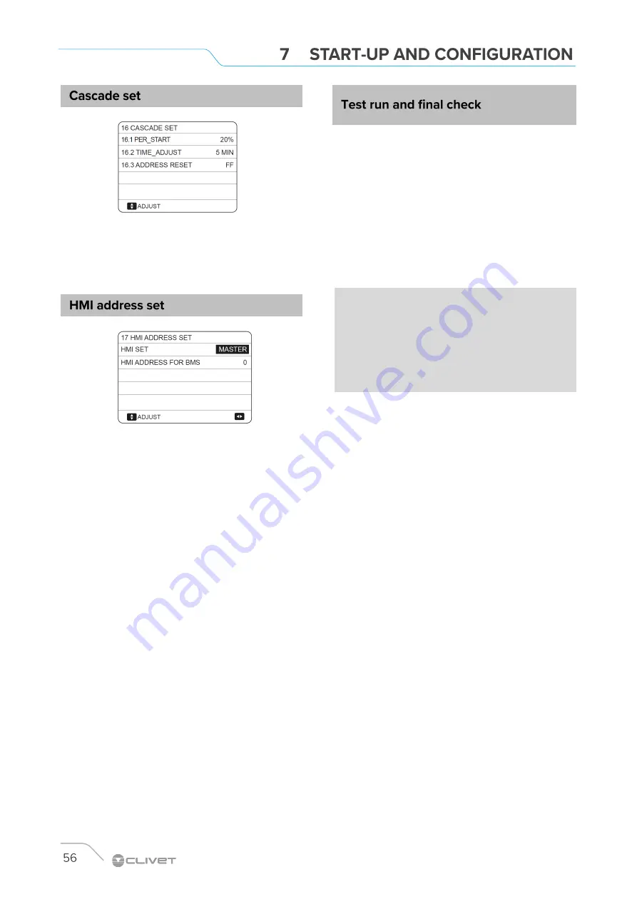 CLIVET WSAN-YMi 101 Instruction Manual For Installation, Use And Maintenance Download Page 56