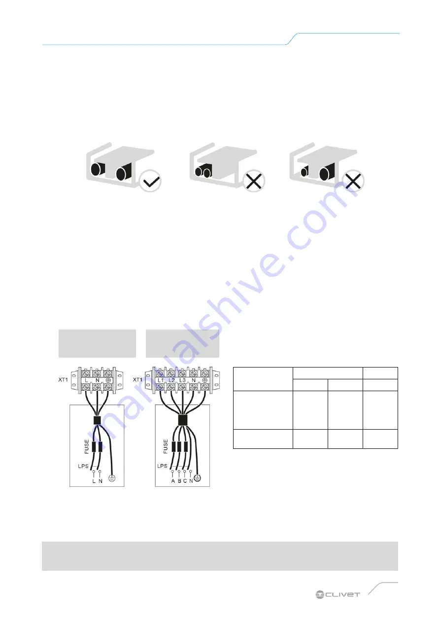 CLIVET WSAN-YMi 21 Manual For Installation, Use And Maintenance Download Page 57