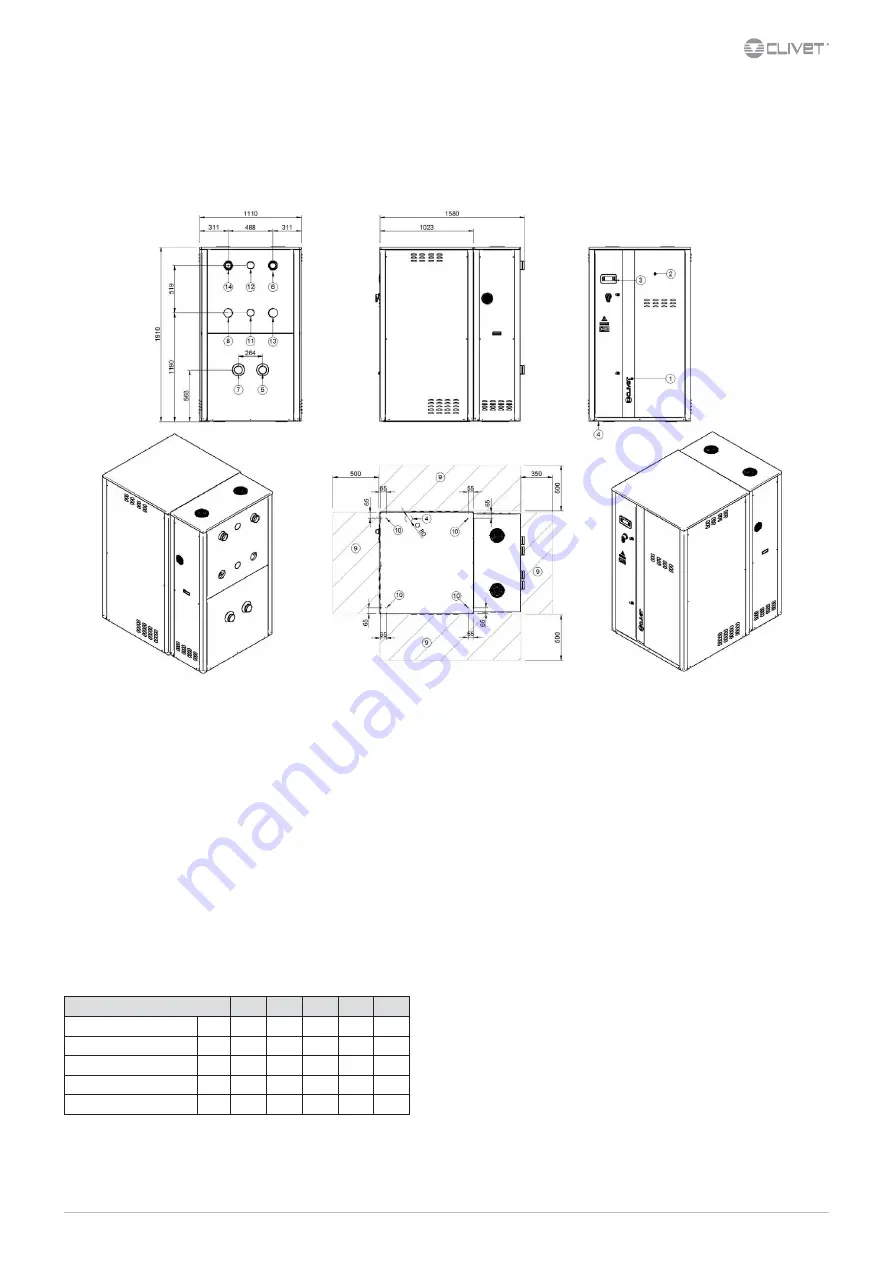 CLIVET WSH-XEE2 10.2 Installation And Operating Manual Download Page 60