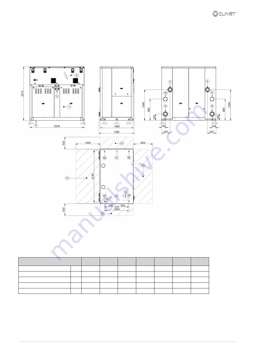 CLIVET WSH-XSC3 Installation And Operating Manual Download Page 58