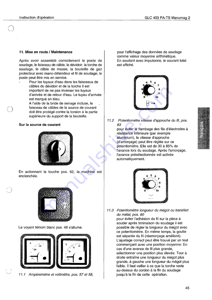 Cloos GLC 403 PA-TS Operating Instructions Manual Download Page 47