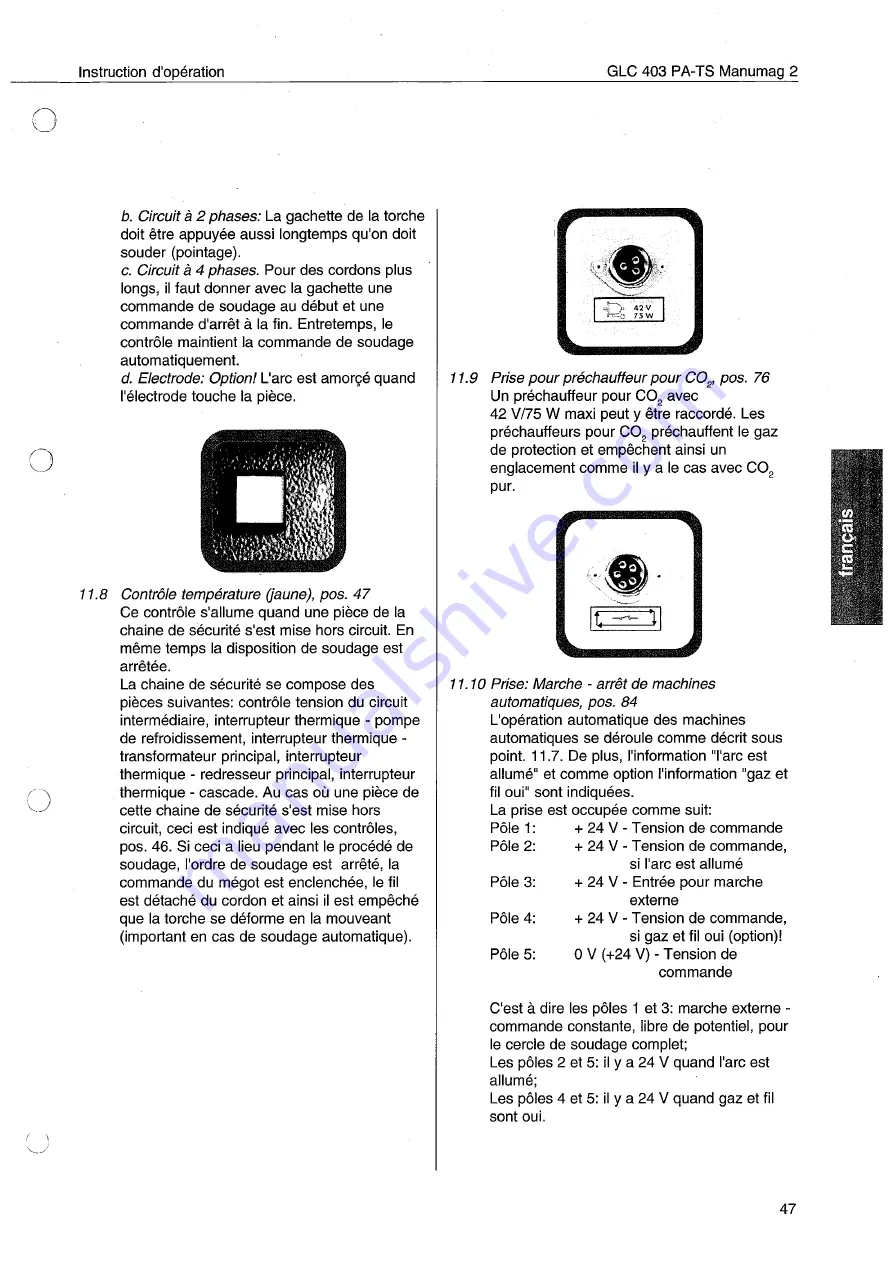 Cloos GLC 403 PA-TS Operating Instructions Manual Download Page 49