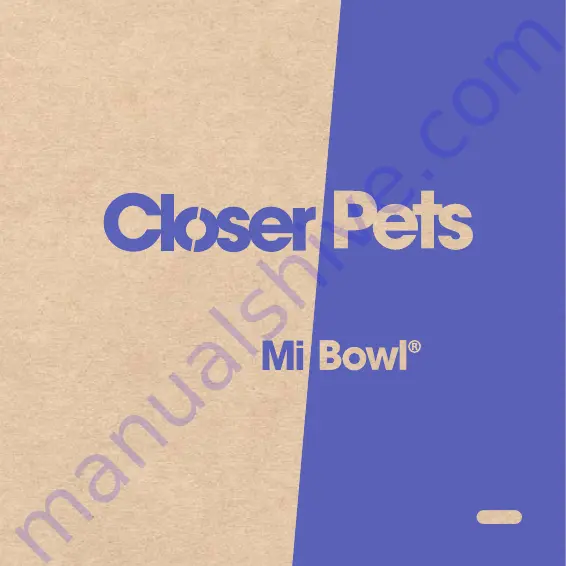 Closer pets MiBowl CP500 Скачать руководство пользователя страница 44