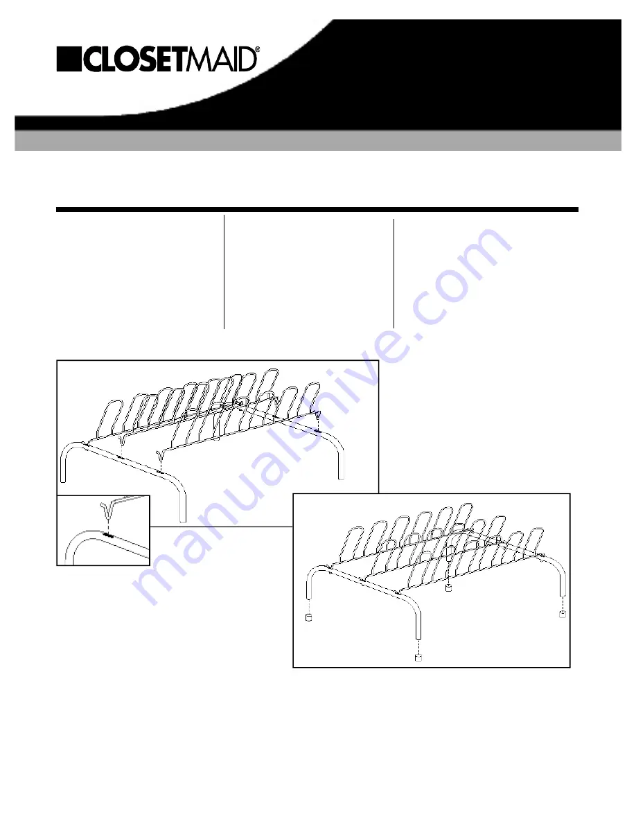 Closet Maid 9-Pair Shoe Rack 1039-31 Installation Instructions Download Page 1