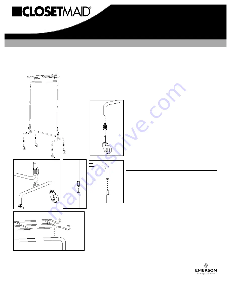 Closet Maid Portable Garment Rack 1090-31 Installation Instructions Download Page 1