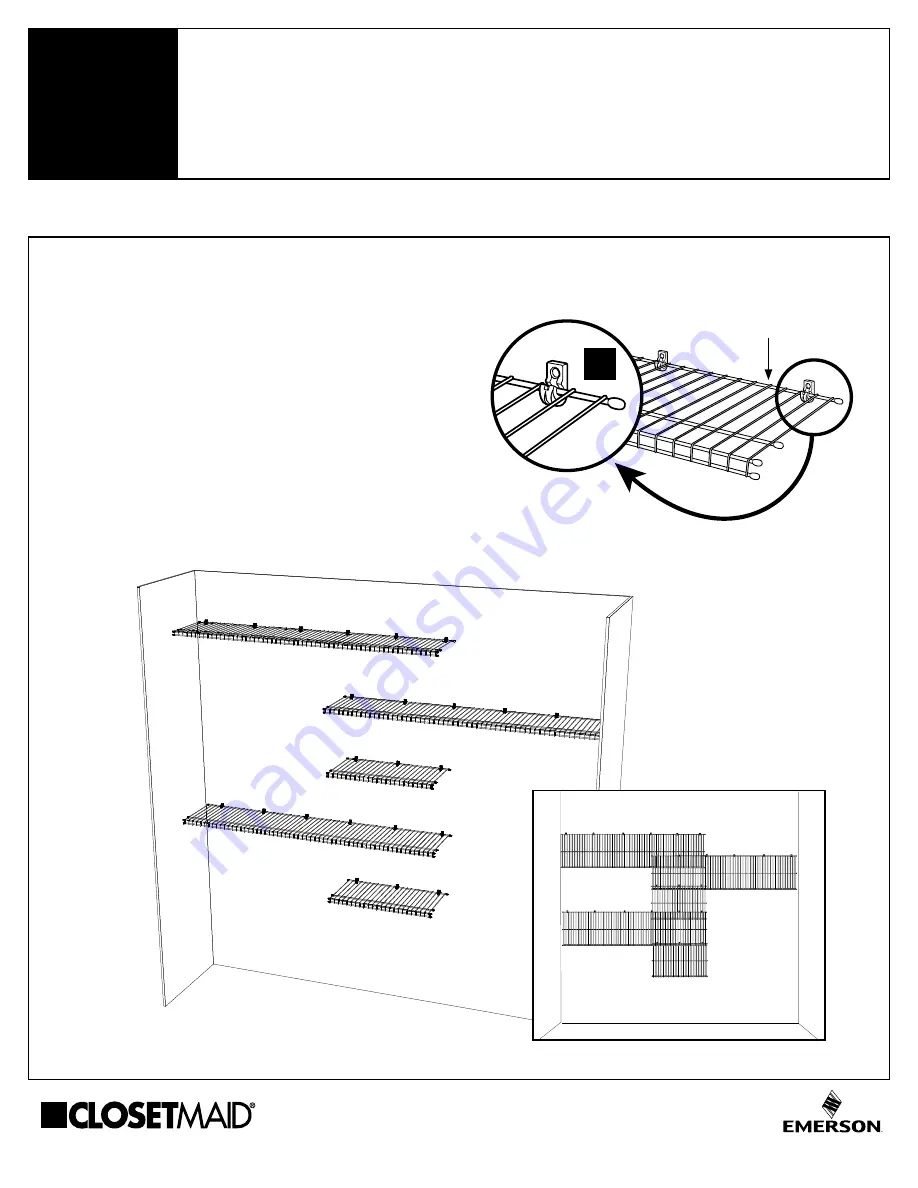 ClosetMaid 5-8 FIXED MOUNT CLOSET ORGANIZER Скачать руководство пользователя страница 12