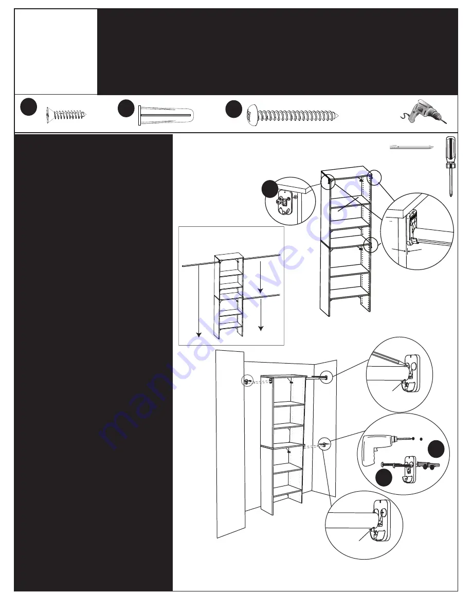 ClosetMaid Custom Closet Organizer Installation Instructions Manual Download Page 16