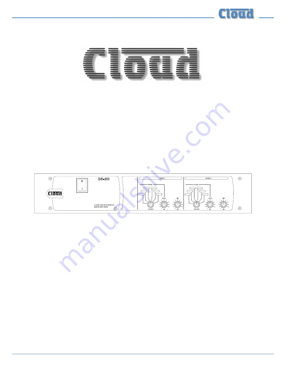 Cloud 36-50 MULTI-ZONE Скачать руководство пользователя страница 1