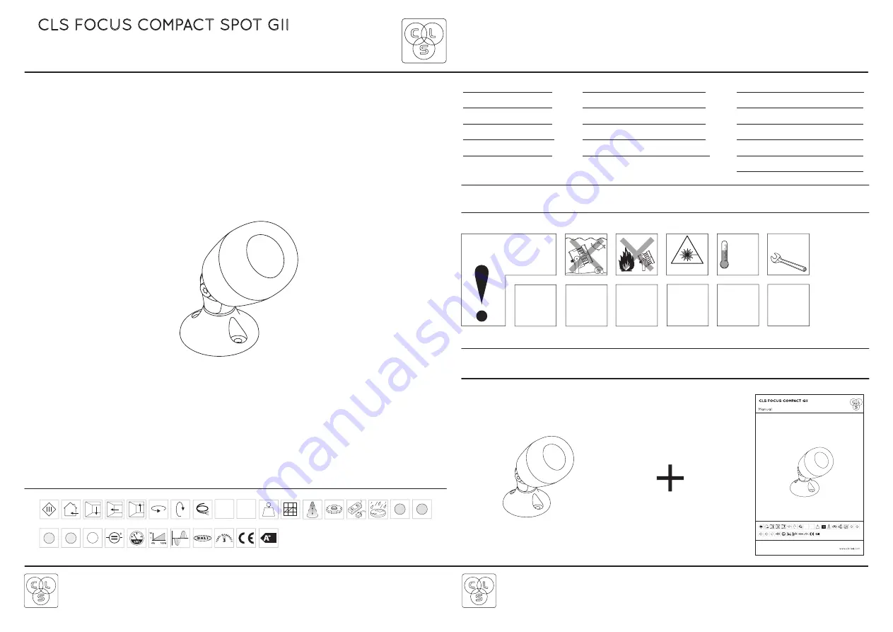 CLS FOCUS COMPACT SPOT GII Manual Download Page 1