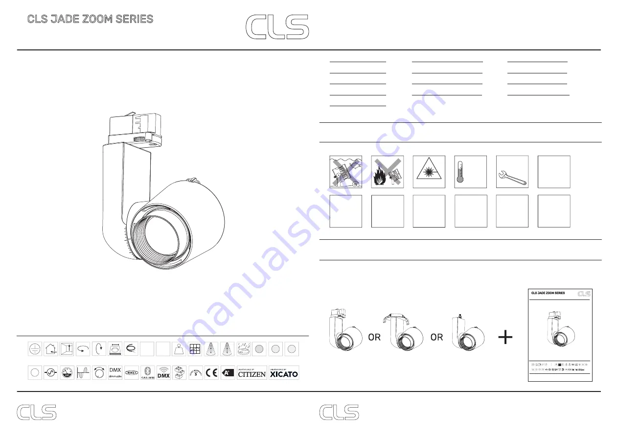 CLS Jade Zoom Series Скачать руководство пользователя страница 1