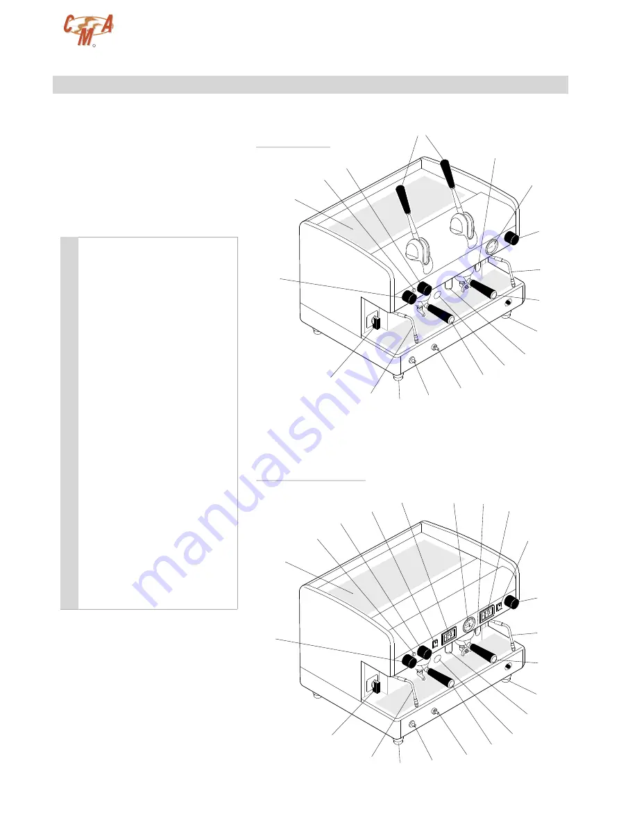 CMA Dishmachines Espresso Coffee Machine Use And Maintenance Manual Download Page 8