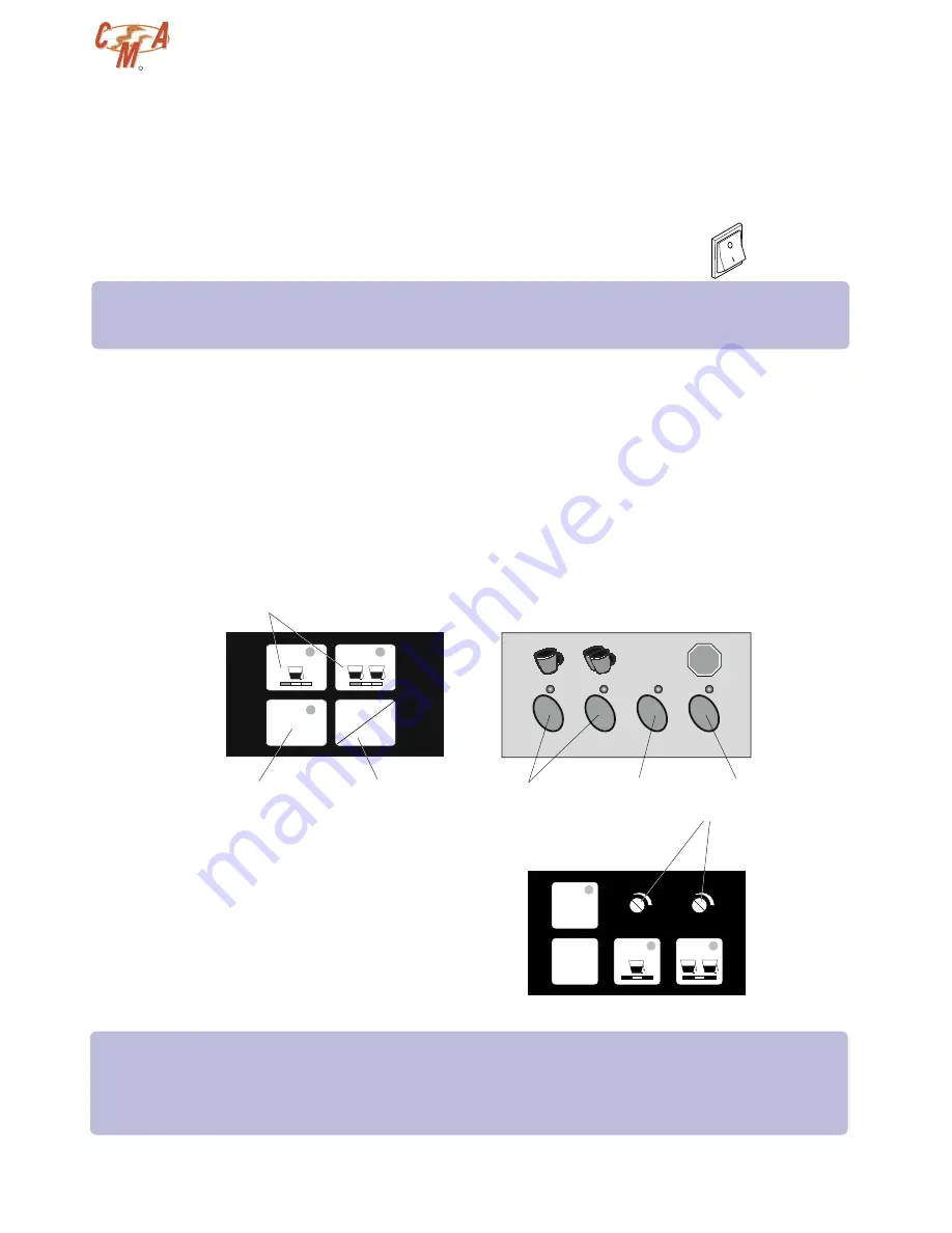 CMA Dishmachines Espresso Coffee Machine Use And Maintenance Manual Download Page 12