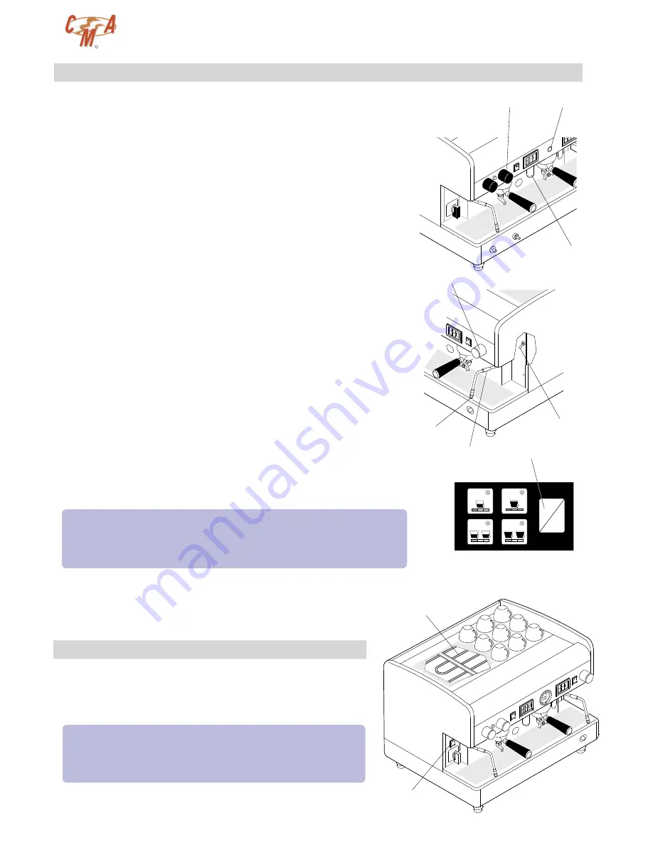 CMA Dishmachines Espresso Coffee Machine Use And Maintenance Manual Download Page 14