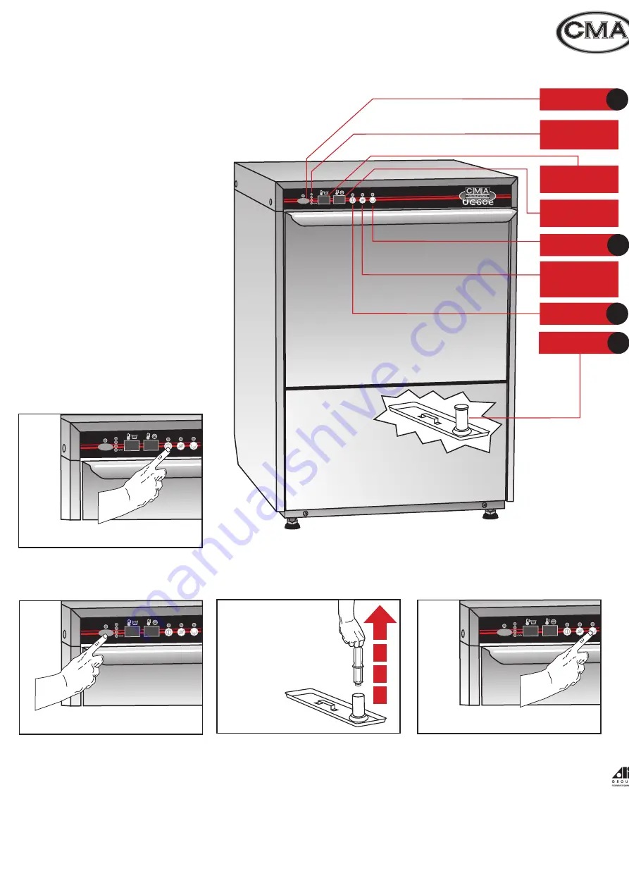 CMA Dishmachines UC60E Quick Setup Instructions Download Page 2