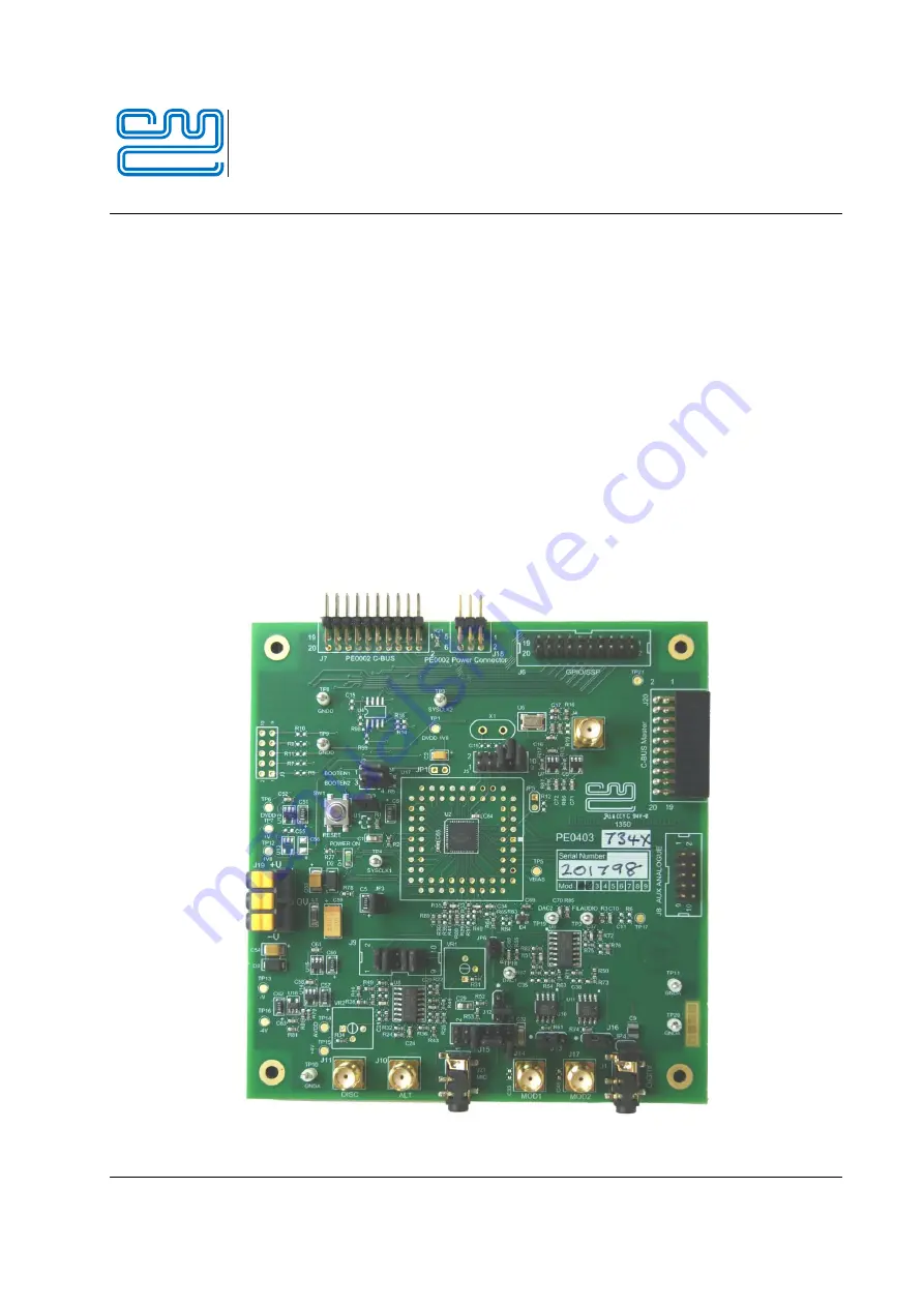 CML Microcircuits PE0403 User Manual Download Page 1