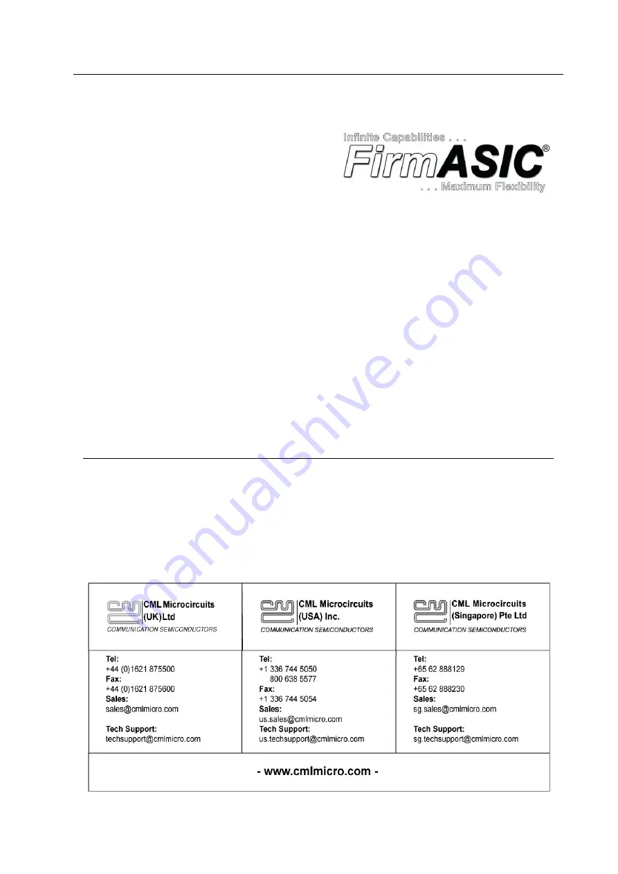 CML Microcircuits PE0403 Скачать руководство пользователя страница 27